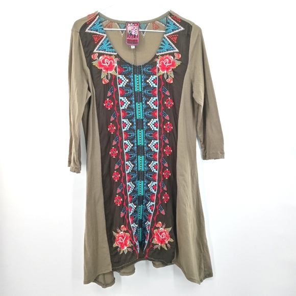 Johnny Was Tops - JWLA/JOHNNY WAS Harlow Georgette Panel Tunic Size Medium